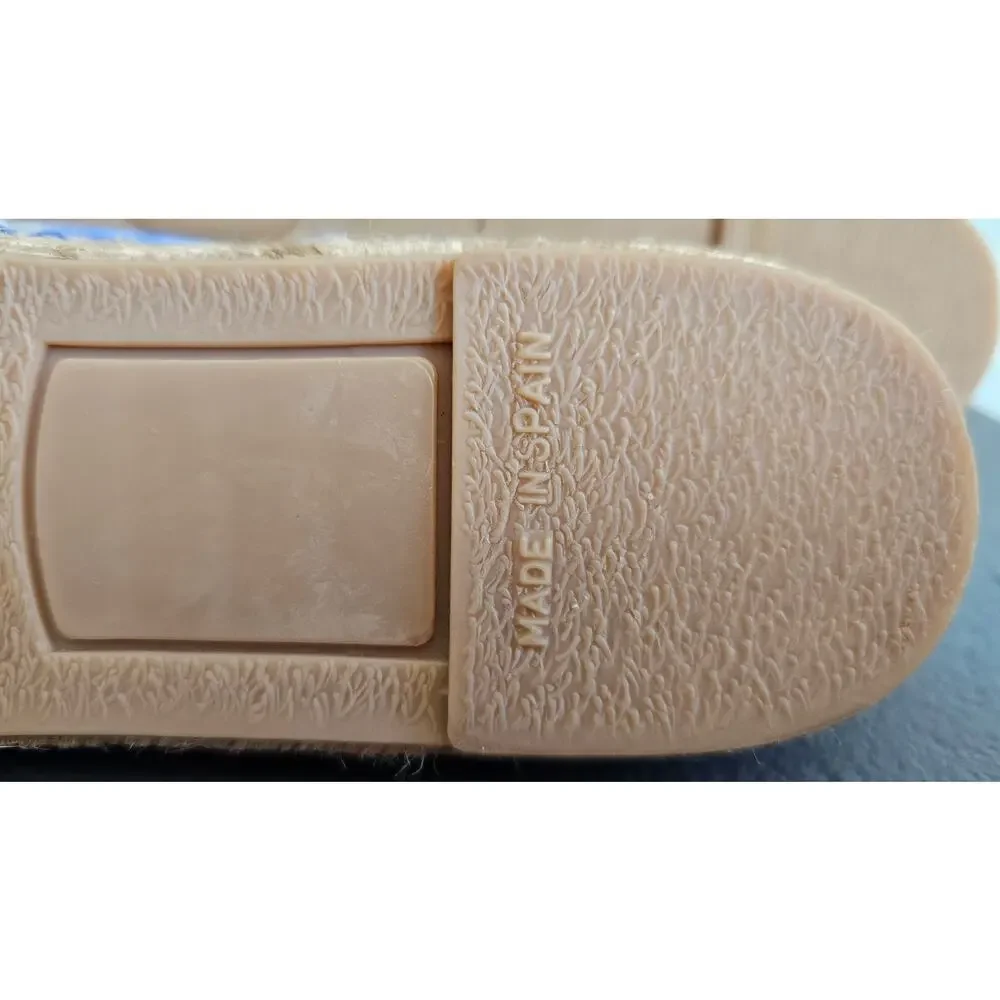 Patricia Green Espadrille Flats, Ashley,  Peep Toe,  Blue Suede, New, Sz 5.5
